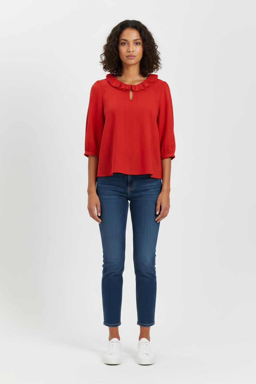 Blouse Rouge - Taille S/36 de la marque Karl Marc John | PARAD101274 - Vendu par Paradigme - Image 1