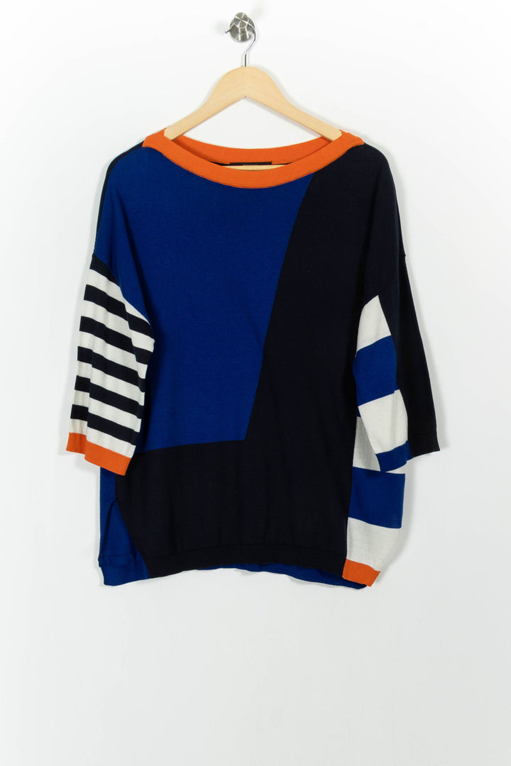 Pull Bleu et Noir - Taille L/40 de la marque Weekend Max Mara | PARAD101289 - Vendu par Paradigme - Image 2