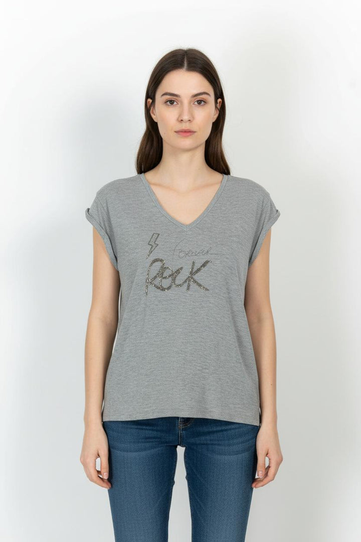 Tee-shirt Gris - Taille M/38 de la marque IKKS | PARAD101302 - Vendu par Paradigme - Image 1