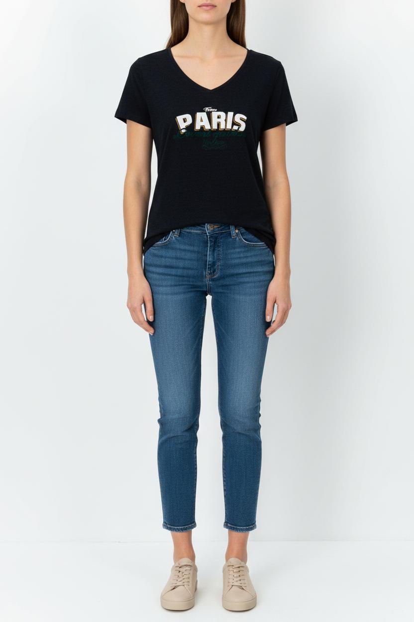Tee-shirt Bleu - Taille S/36 de la marque IKKS | PARAD101303 - Vendu par Paradigme - Image 1