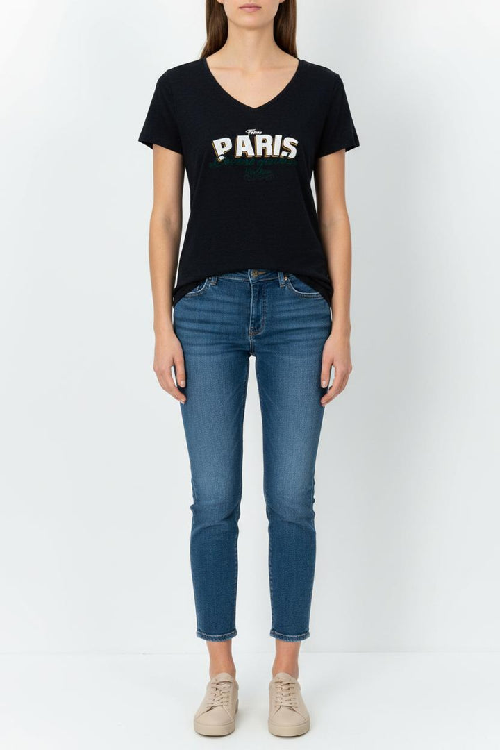 Tee-shirt Bleu - Taille S/36 de la marque IKKS | PARAD101303 - Vendu par Paradigme - Image 1