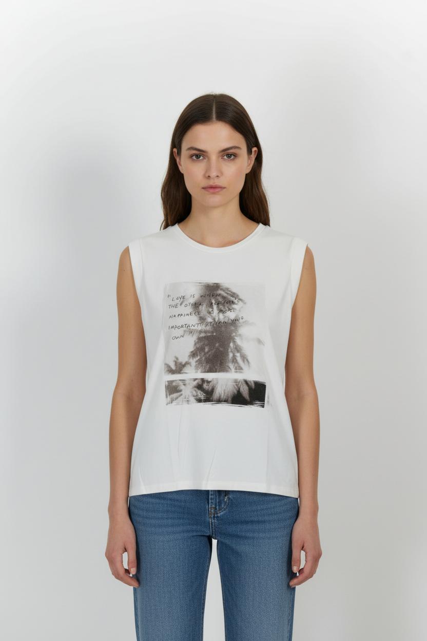 Débardeur Blanc - Taille S/36 de la marque IKKS | PARAD101306 - Vendu par Paradigme - Image 1