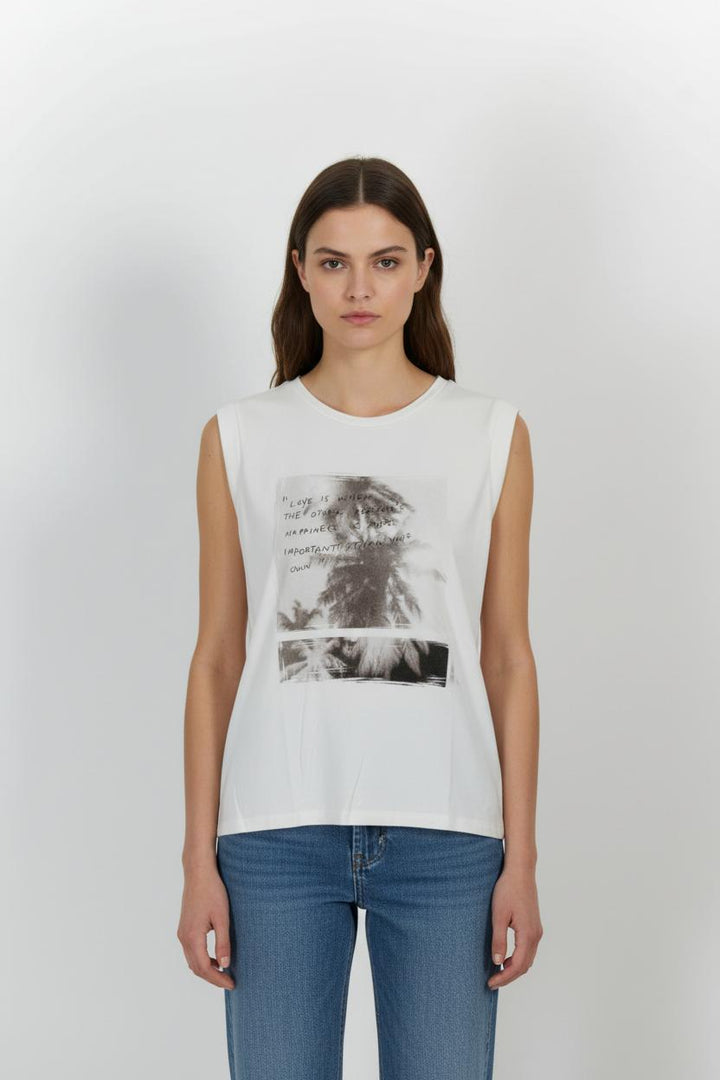 Débardeur Blanc - Taille S/36 de la marque IKKS | PARAD101306 - Vendu par Paradigme - Image 1