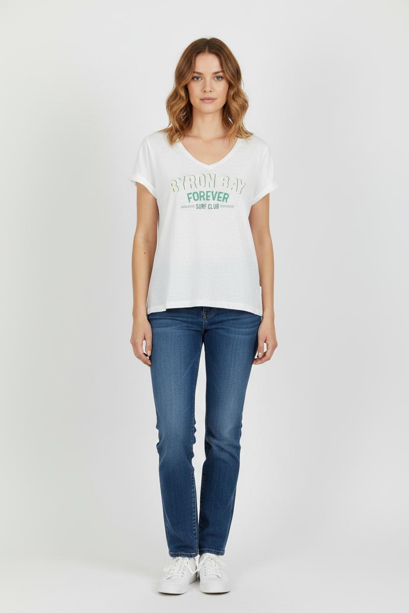 Tee-shirt Blanc - Taille M/38 de la marque IKKS | PARAD101310 - Vendu par Paradigme - Image 1