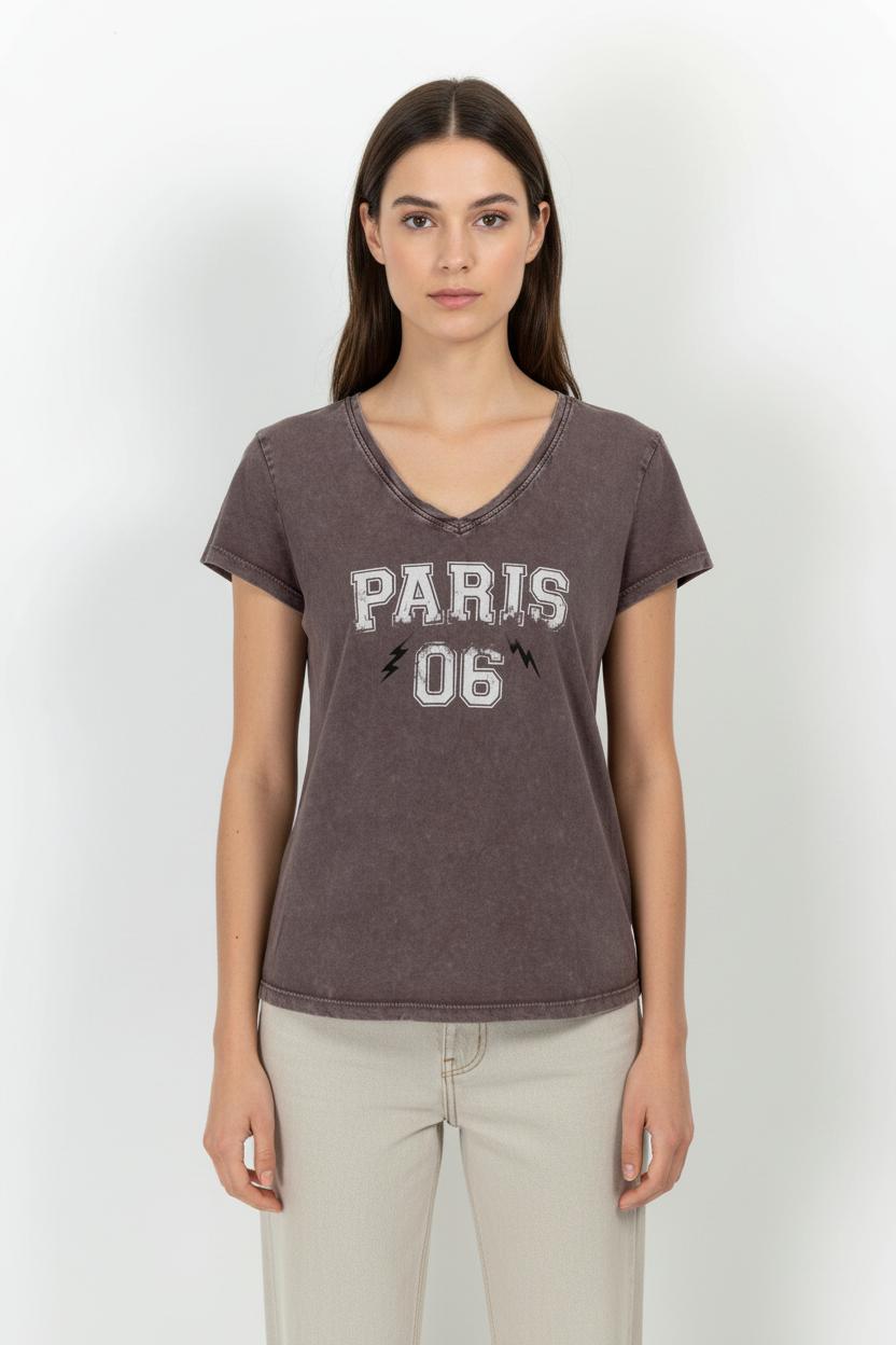 Tee-shirt Rose - Taille M/38 de la marque IKKS | PARAD101311 - Vendu par Paradigme - Image 1