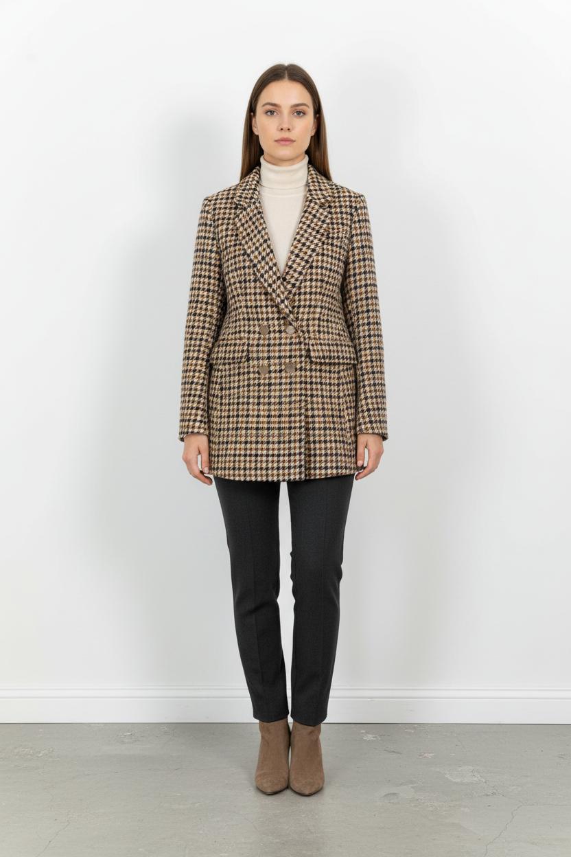 Blazer Beige et Noir - Taille M/38 de la marque Laura Laval | PARAD101315 - Vendu par Paradigme - Image 1