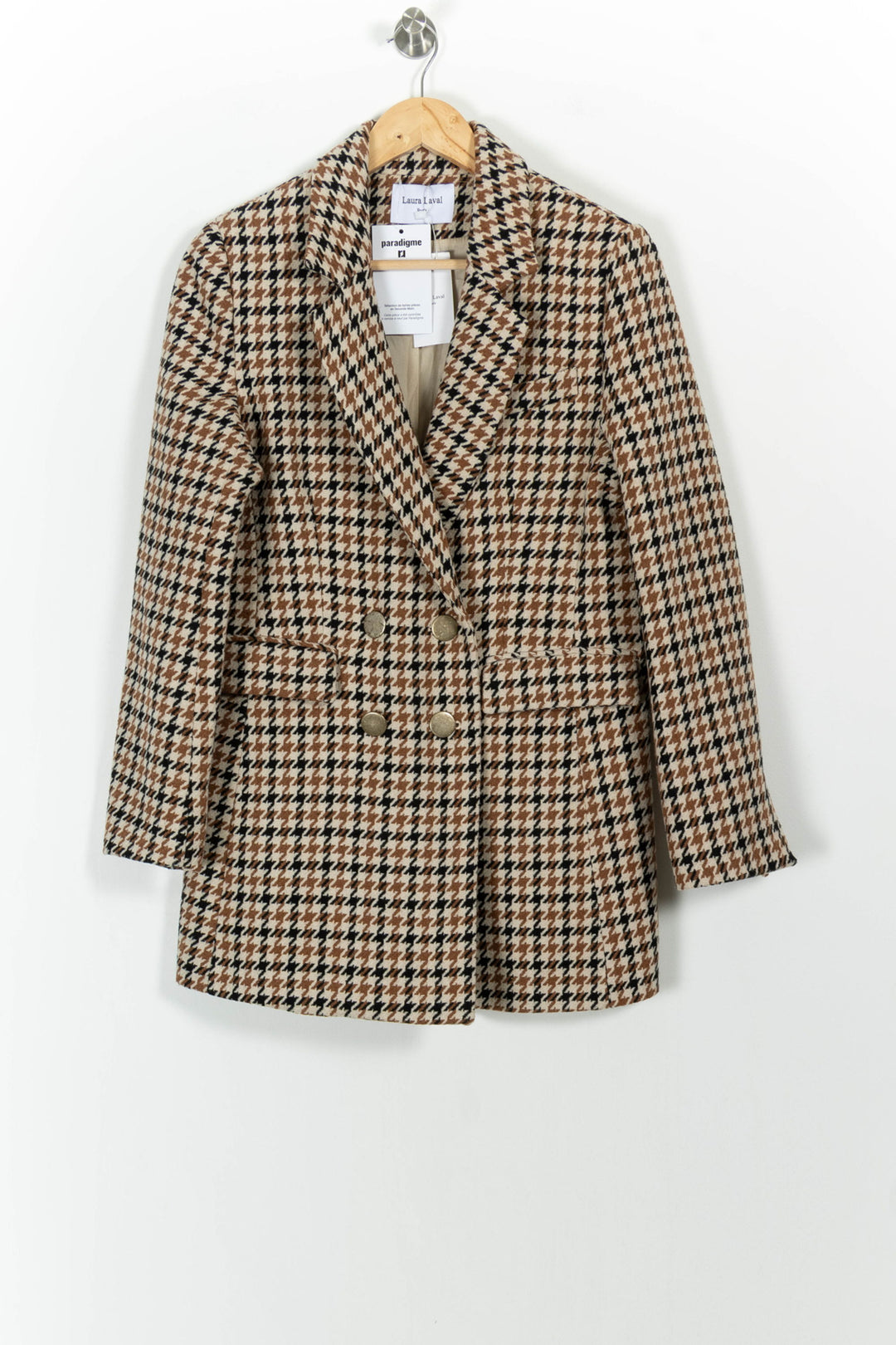 Blazer Beige et Noir - Taille M/38 de la marque Laura Laval | PARAD101315 - Vendu par Paradigme - Image 2