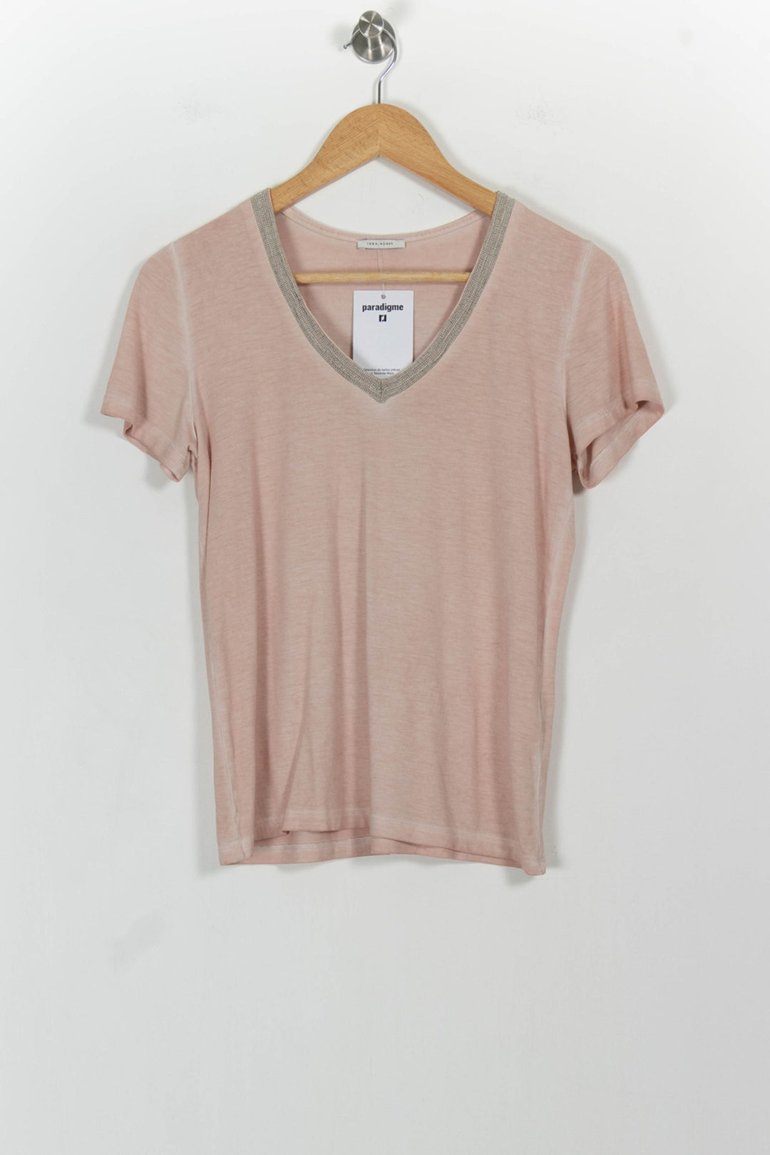 Tee-shirt Rose - Taille M/38 de la marque IKKS | PARAD101317 - Vendu par Paradigme - Image 2