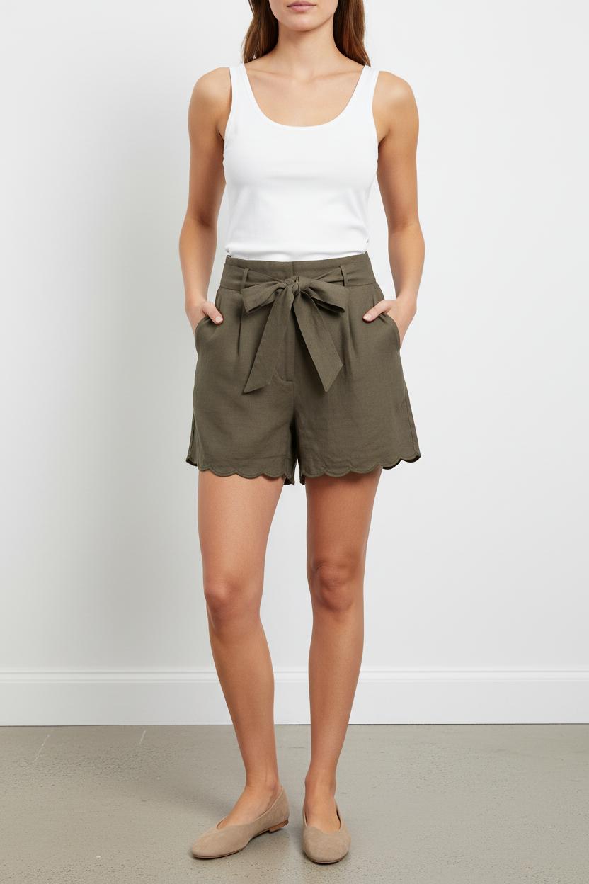 Short Taille Haute Vert - Taille M/38 de la marque IKKS | PARAD101325 - Vendu par Paradigme - Image 1