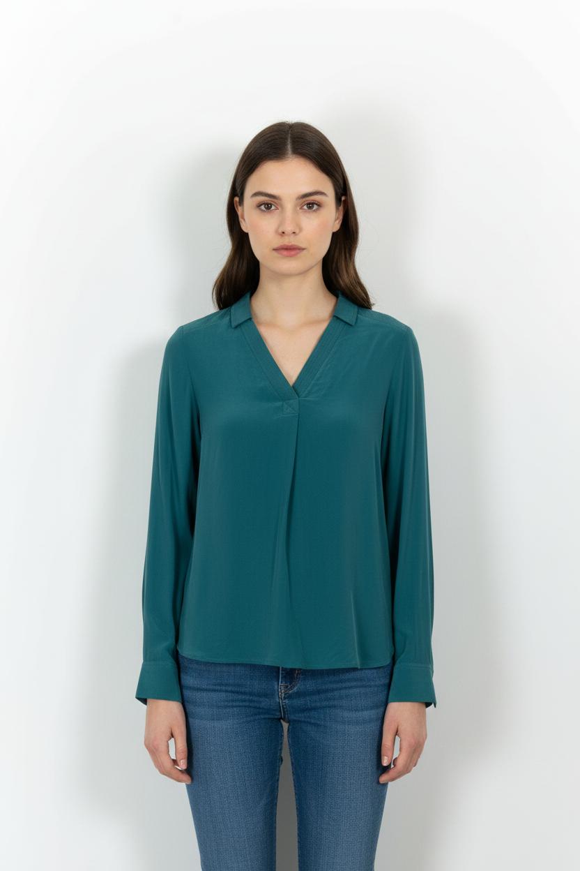 Blouse Bleue - Taille M/38 de la marque IKKS | PARAD101329 - Vendu par Paradigme - Image 1