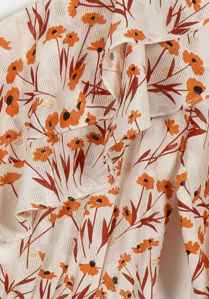 Combishort Blanc et Orange - Taille XS/34 de la marque Maje | PARAD101335 - Vendu par Paradigme - Image 3