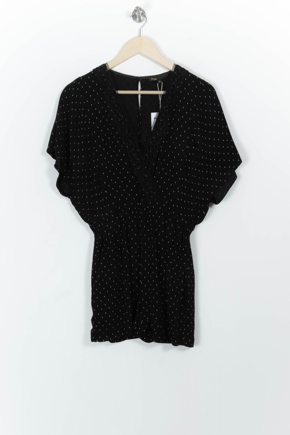 Combishort Noir et Blanc - Taille M/38 de la marque Maje | PARAD101348 - Vendu par Paradigme - Image 2