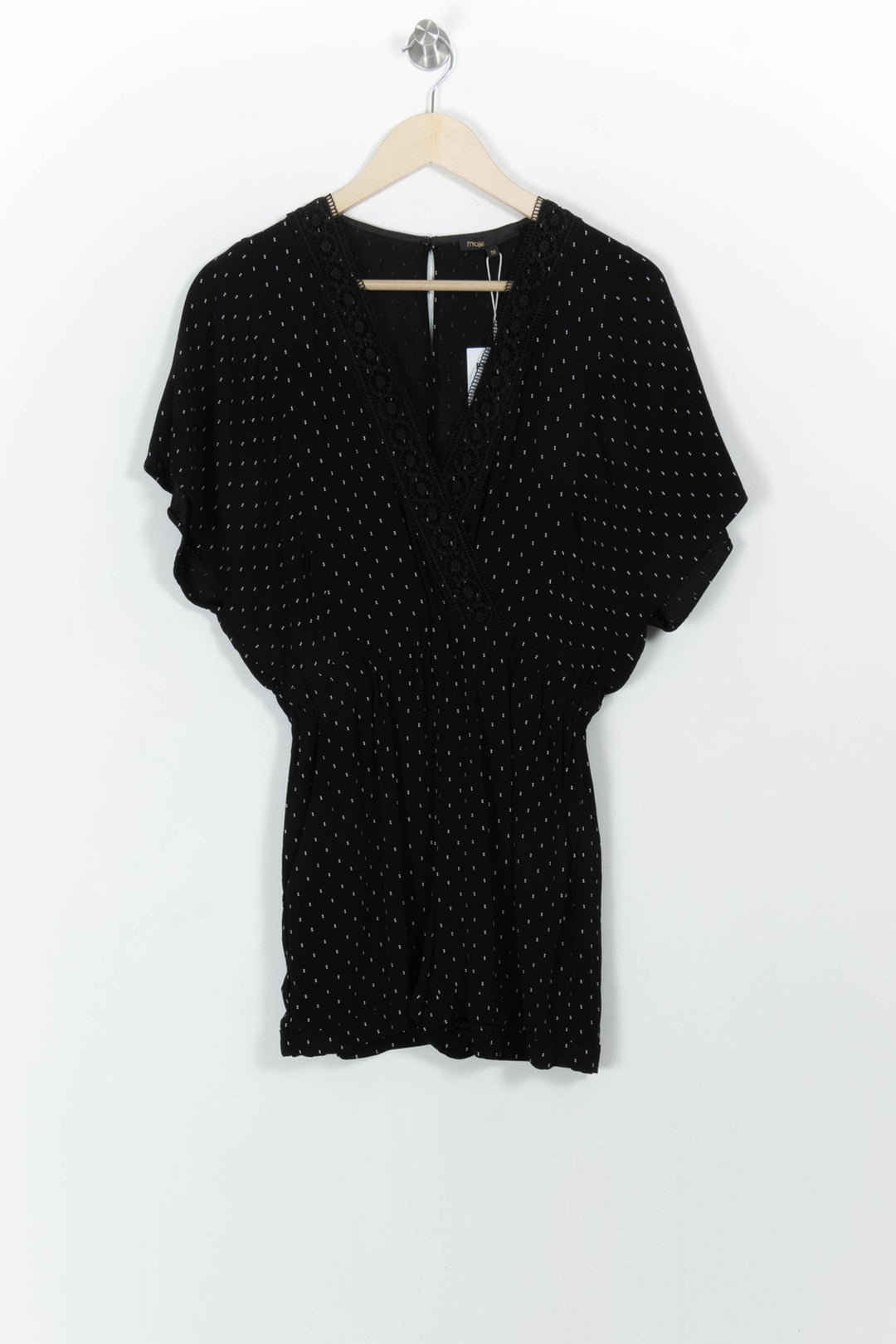 Combishort Noir et Blanc - Taille M/38 de la marque Maje | PARAD101348 - Vendu par Paradigme - Image 2