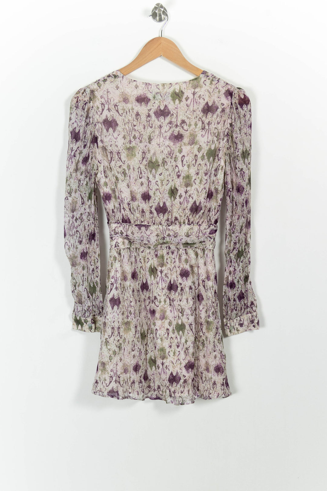 Robe Portefeuille Violette et Verte - Taille XS/34 de la marque Bérénice | PARAD101350 - Vendu par Paradigme - Image 4