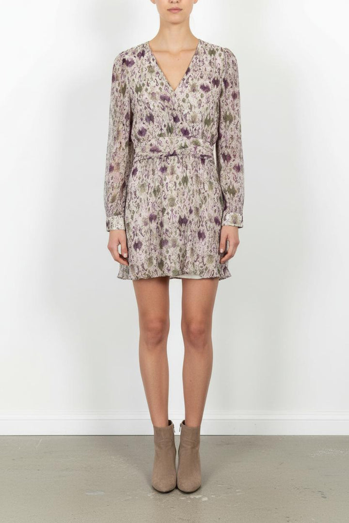 Robe Portefeuille Violette et Verte - Taille XS/34 de la marque Bérénice | PARAD101350 - Vendu par Paradigme - Image 1