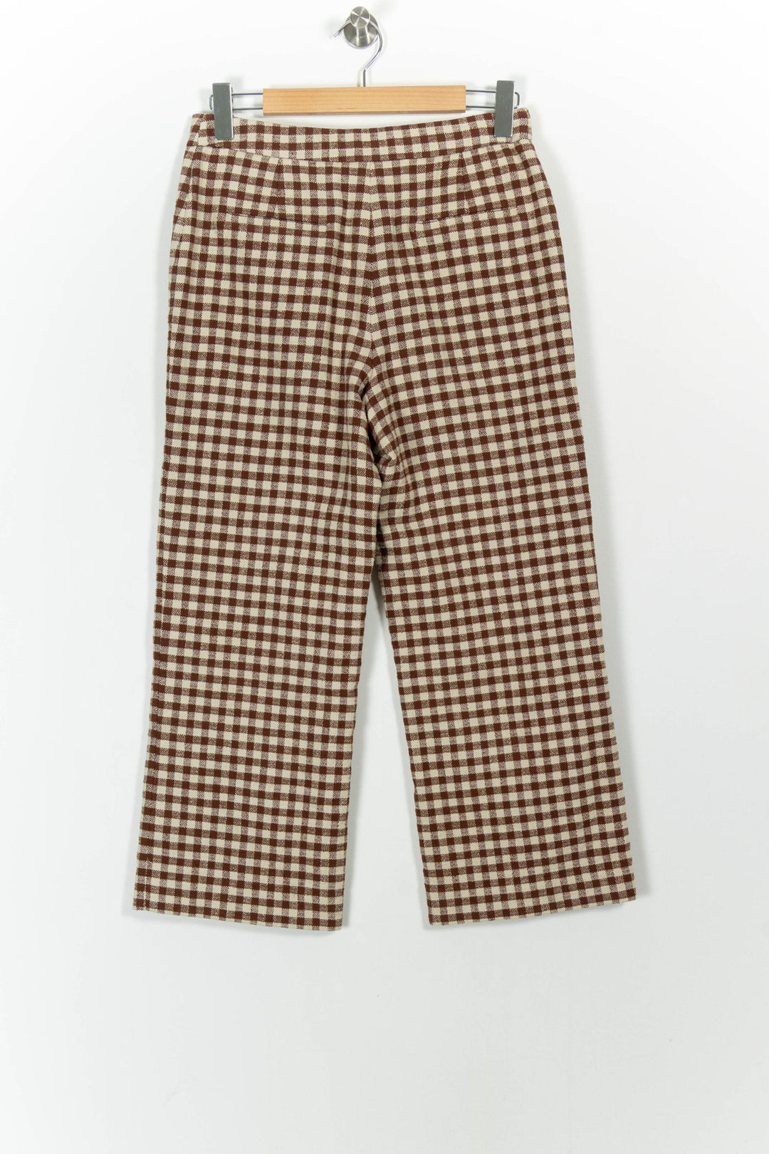Pantalon Carreaux Marron et Beige - Taille M/38 de la marque Sézane | PARAD101352 - Vendu par Paradigme - Image 4