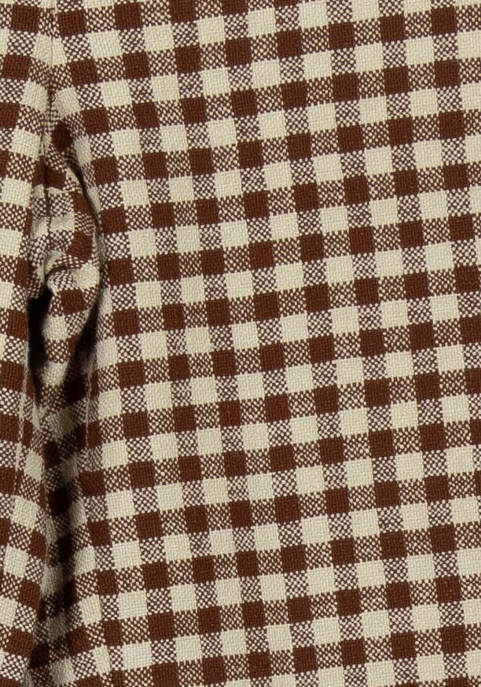 Pantalon Carreaux Marron et Beige - Taille M/38 de la marque Sézane | PARAD101352 - Vendu par Paradigme - Image 3