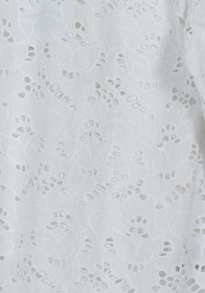 Blouse Brodée Blanche - Taille S/36 de la marque Sézane | PARAD101355 - Vendu par Paradigme - Image 3
