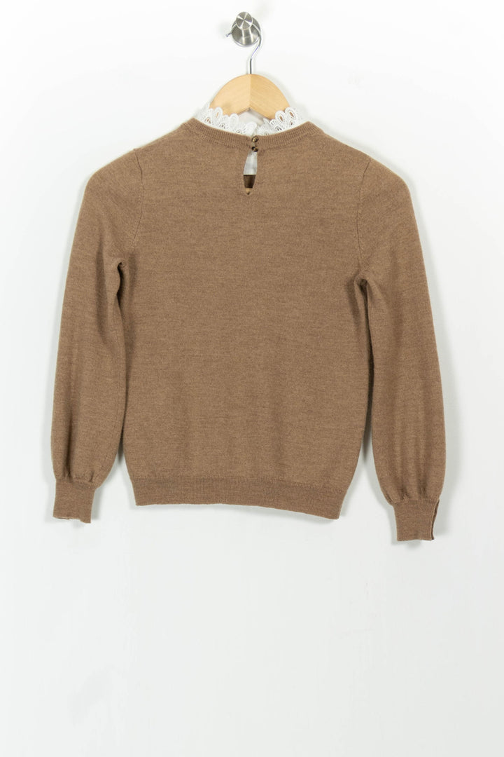 Pull Beige et Blanc - Taille S/36 de la marque Sézane | PARAD101356 - Vendu par Paradigme - Image 4