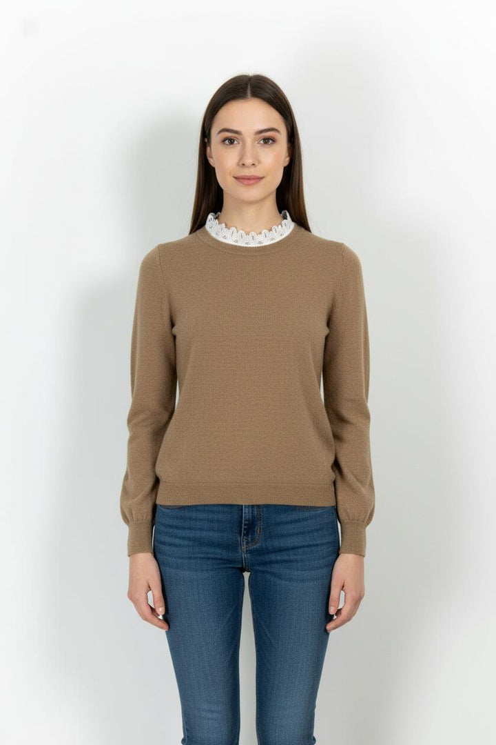 Pull Beige et Blanc - Taille S/36 de la marque Sézane | PARAD101356 - Vendu par Paradigme - Image 1