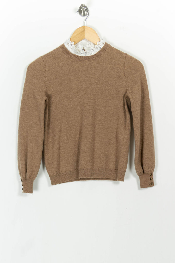 Pull Beige et Blanc - Taille S/36 de la marque Sézane | PARAD101356 - Vendu par Paradigme - Image 2