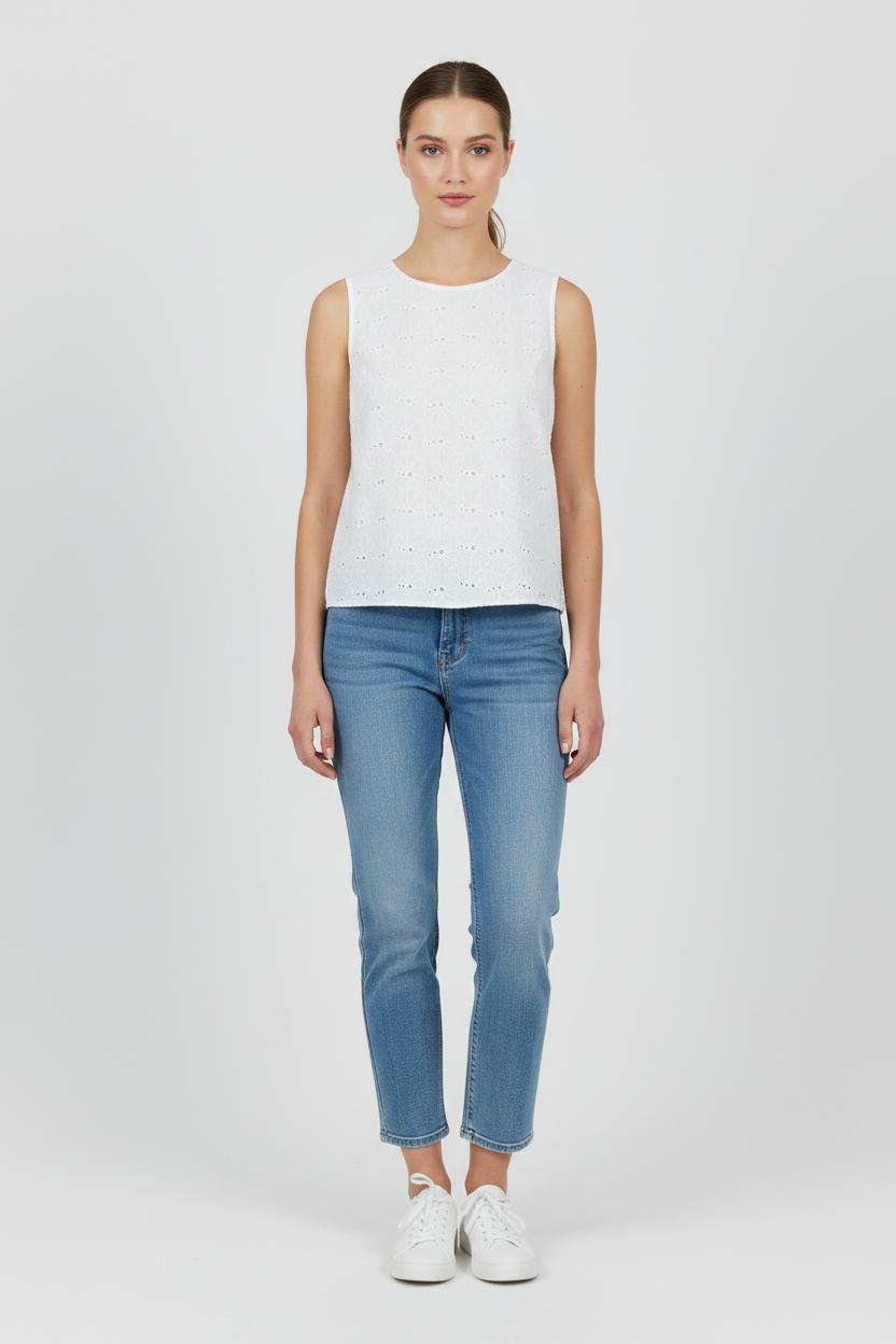 Top Blanc - Taille L/40 de la marque La Fée Maraboutée | PARAD101370 - Vendu par Paradigme - Image 1