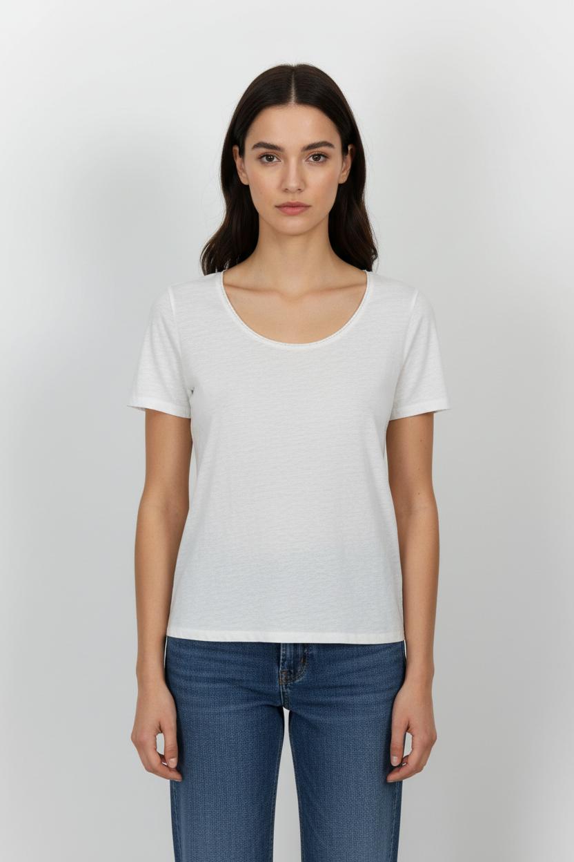 Tee-shirt Manches Courtes Blanc - Taille XS/34 de la marque Marie Sixtine | PARAD101376 - Vendu par Paradigme - Image 1
