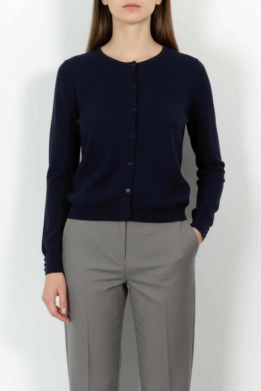 Cardigan Bleu - Taille S/36 de la marque La Fée Maraboutée | PARAD101377 - Vendu par Paradigme - Image 1