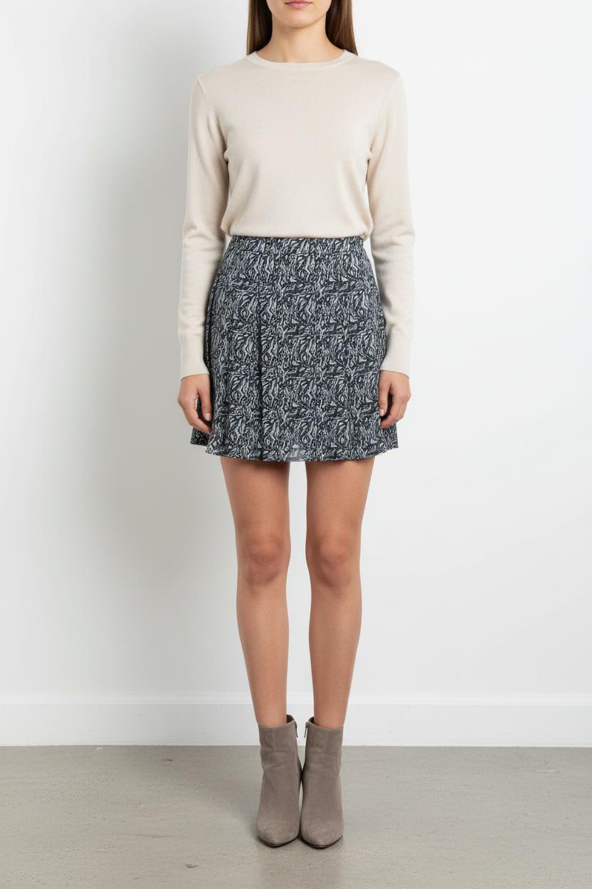 Jupe Plissée Grise et Noire - Taille M/38 de la marque Marie Sixtine | PARAD101387 - Vendu par Paradigme - Image 1