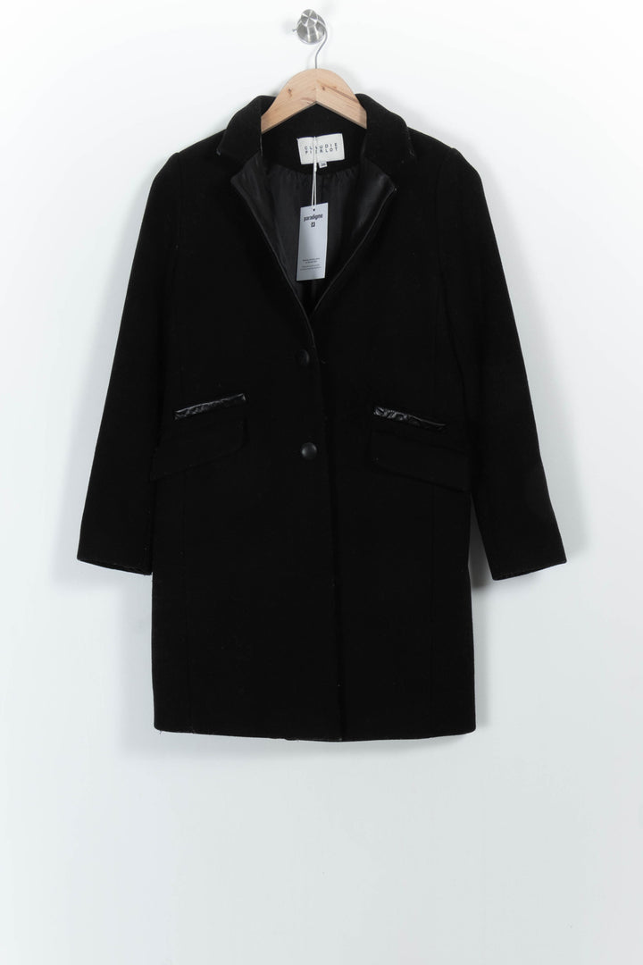 Manteau Noir - Taille S/36 de la marque Claudie Pierlot | PARAD101388 - Vendu par Paradigme - Image 2