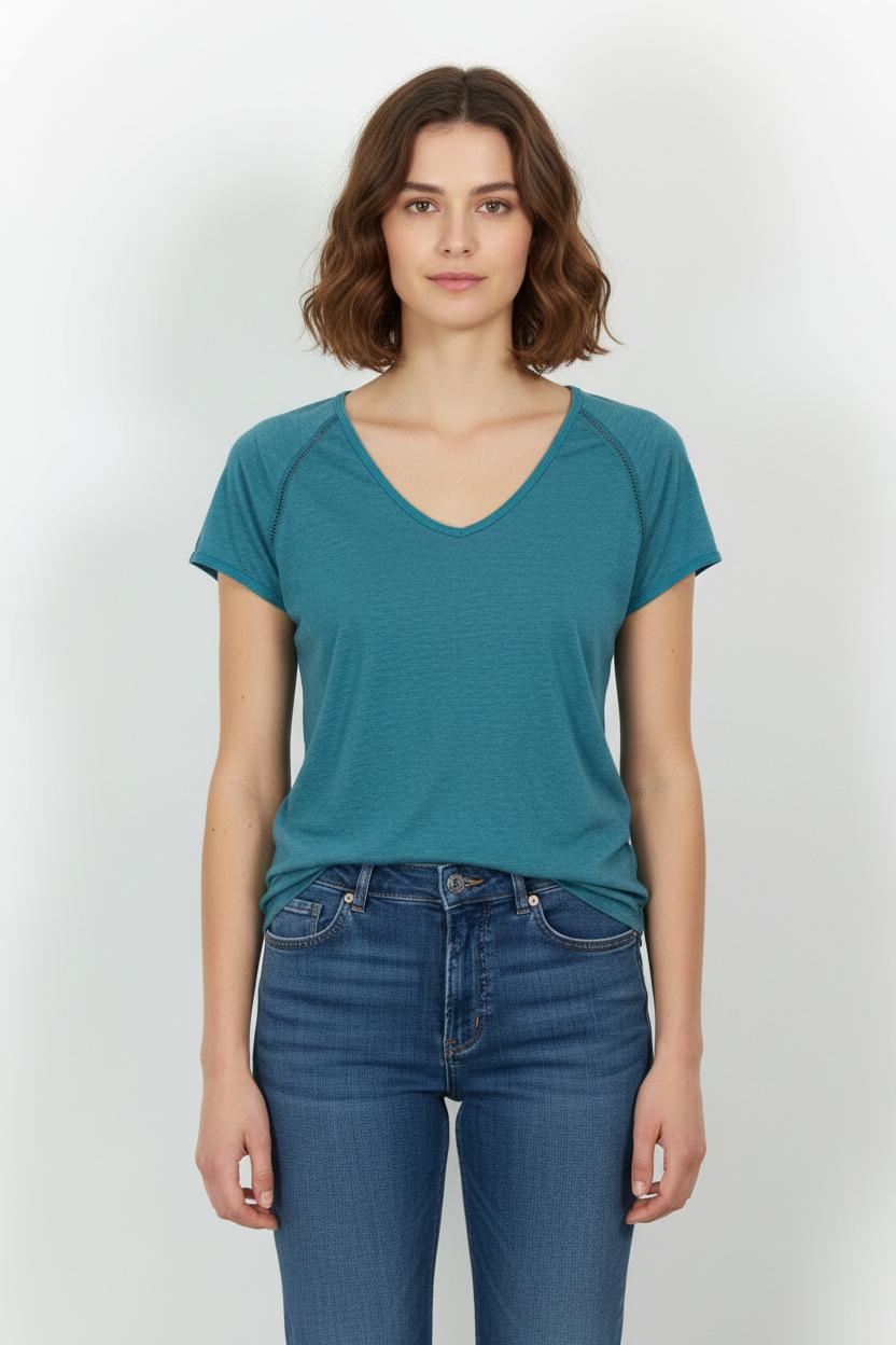 Tee-shirt Bleu - Taille S/36 de la marque Comptoir des Cotonniers | PARAD101399 - Vendu par Paradigme - Image 1