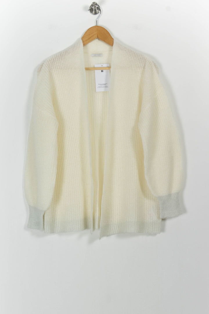 Cardigan Blanc et Gris - Taille S/36 de la marque IKKS | PARAD101402 - Vendu par Paradigme - Image 2
