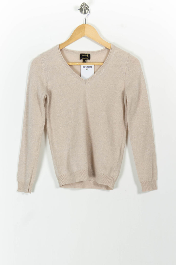 Pull Beige - Taille S/36 de la marque Maison 123 | PARAD101406 - Vendu par Paradigme - Image 2