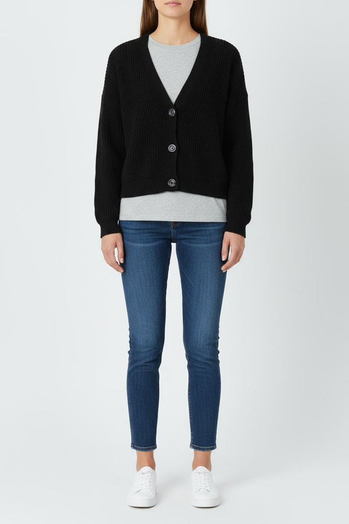 Cardigan Noir - Taille L/40 de la marque La Fée Maraboutée | PARAD101414 - Vendu par Paradigme - Image 1
