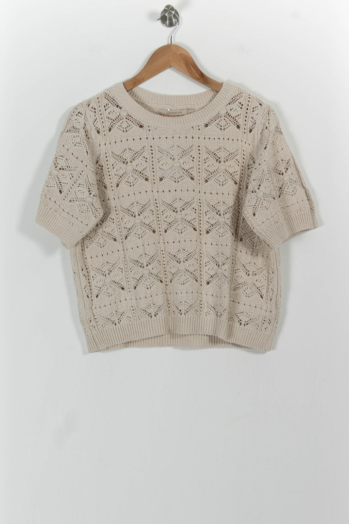 Pull Beige - Taille L/40 de la marque La Fée Maraboutée | PARAD101415 - Vendu par Paradigme - Image 2