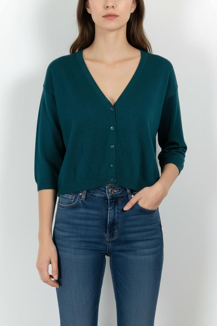 Cardigan Vert - Taille L/40 de la marque La Fée Maraboutée | PARAD101416 - Vendu par Paradigme - Image 1