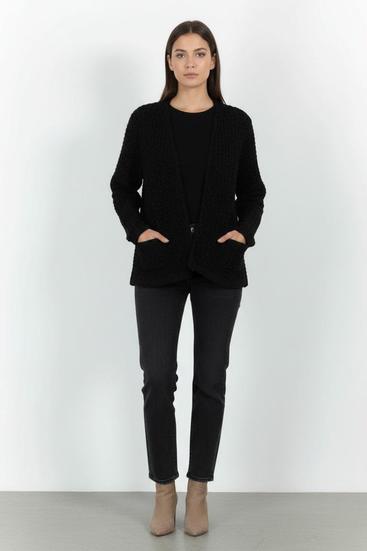 Gilet Noir - Taille L/40 de la marque La Fée Maraboutée | PARAD101417 - Vendu par Paradigme - Image 1