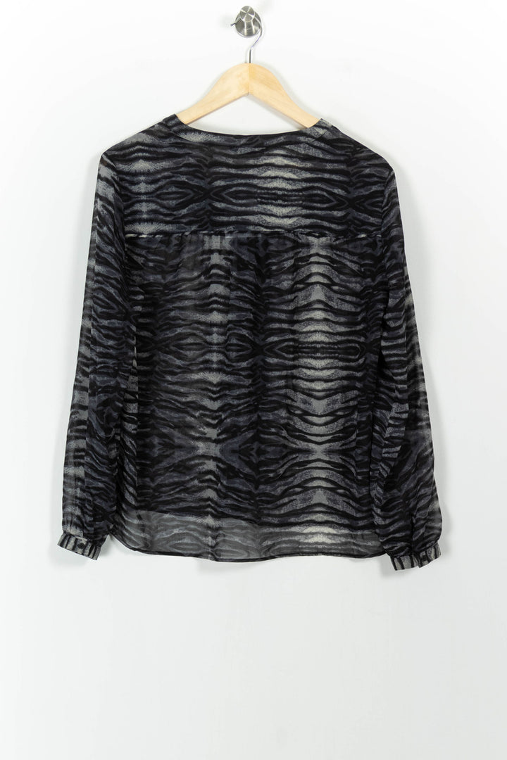 Blouse Grise et Noire - Taille M/38 de la marque ZAPA | PARAD101429 - Vendu par Paradigme - Image 4