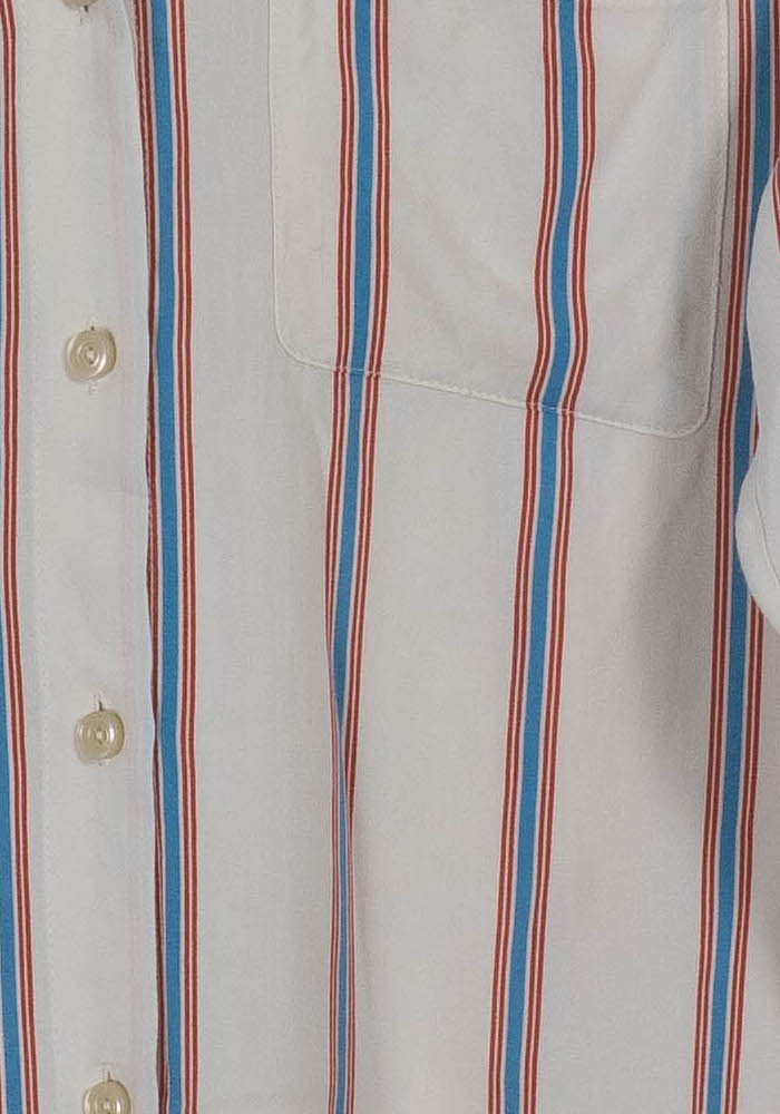 Chemise Rayée Blanche Bleue et Rouge - Taille S/36 de la marque Pablo | PARAD101436 - Vendu par Paradigme - Image 3