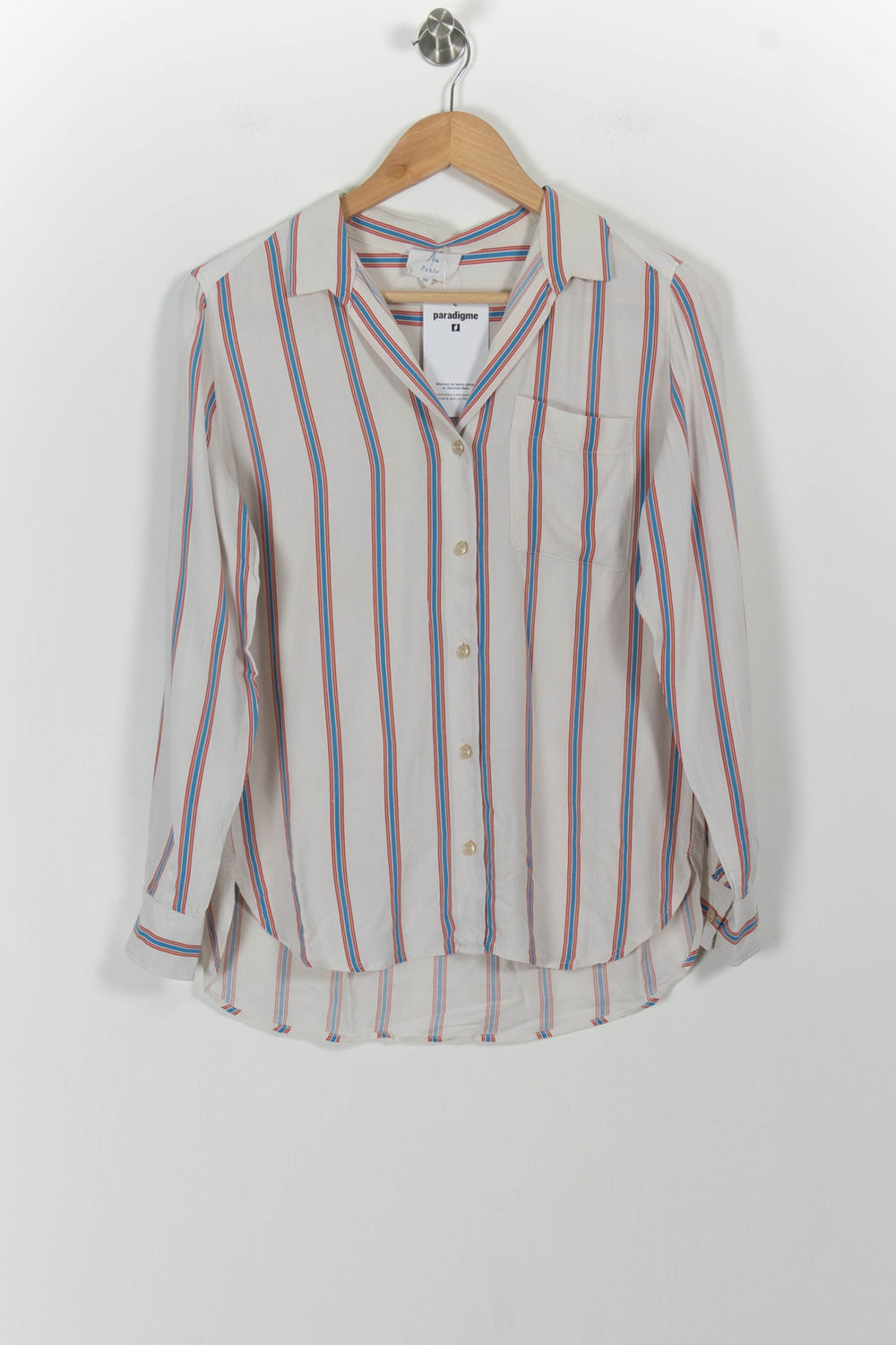 Chemise Rayée Blanche Bleue et Rouge - Taille S/36 de la marque Pablo | PARAD101436 - Vendu par Paradigme - Image 2
