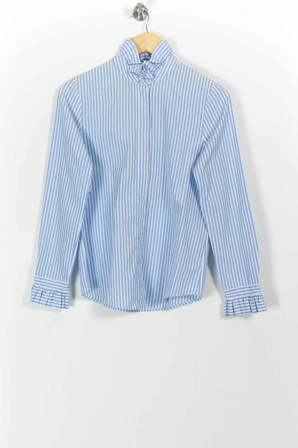 Chemise Rayée Bleue et Blanche - Taille S/36 de la marque Claudie Pierlot | PARAD101439 - Vendu par Paradigme - Image 2