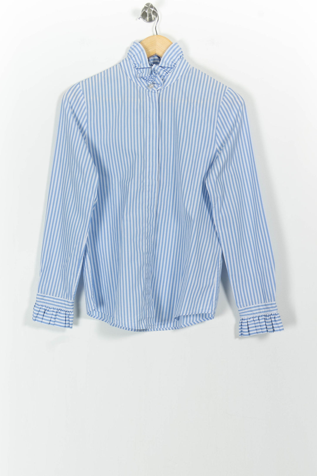 Chemise Rayée Bleue et Blanche - Taille S/36 de la marque Claudie Pierlot | PARAD101439 - Vendu par Paradigme - Image 2
