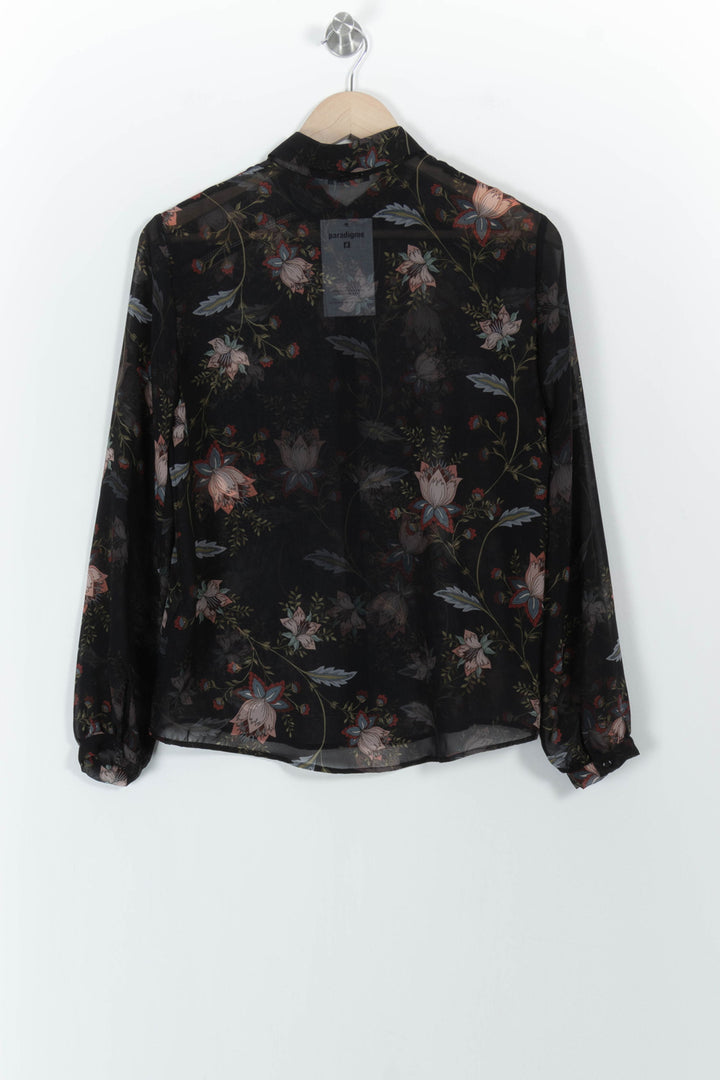 Blouse Noire à Fleurs - Taille XS/34 de la marque One Step | PARAD101441 - Vendu par Paradigme - Image 4