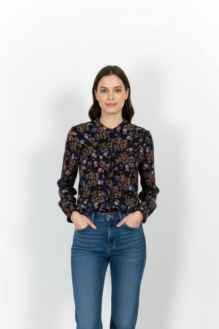 Blouse Bleue et Noire - Taille XS/34 de la marque One Step | PARAD101445 - Vendu par Paradigme - Image 1