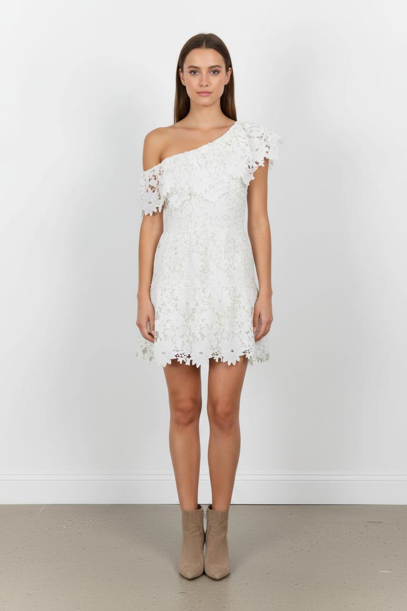 Robe En Dentelle Blanche - Taille M/38 de la marque Modetrotter | PARAD101446 - Vendu par Paradigme - Image 1