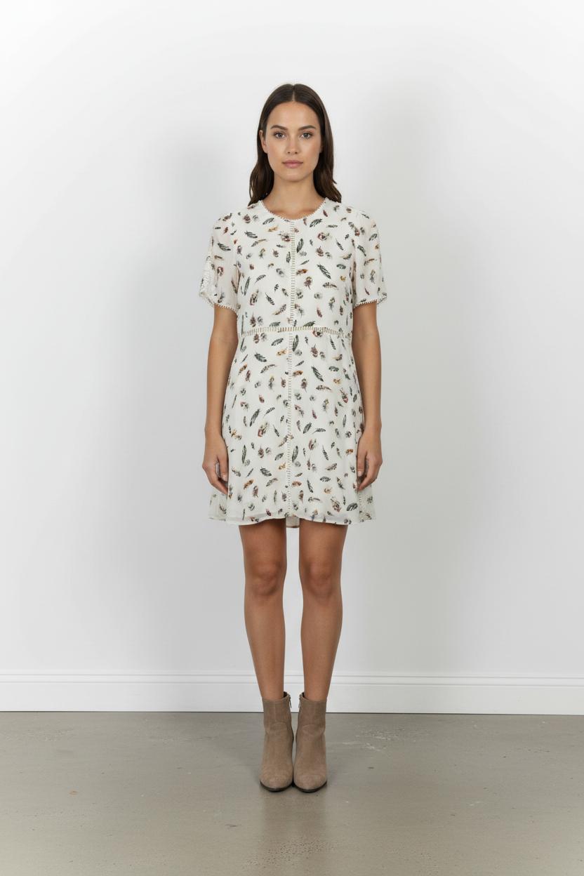 Robe Courte Blanche - Taille S/36 de la marque The Kooples | PARAD101450 - Vendu par Paradigme - Image 1