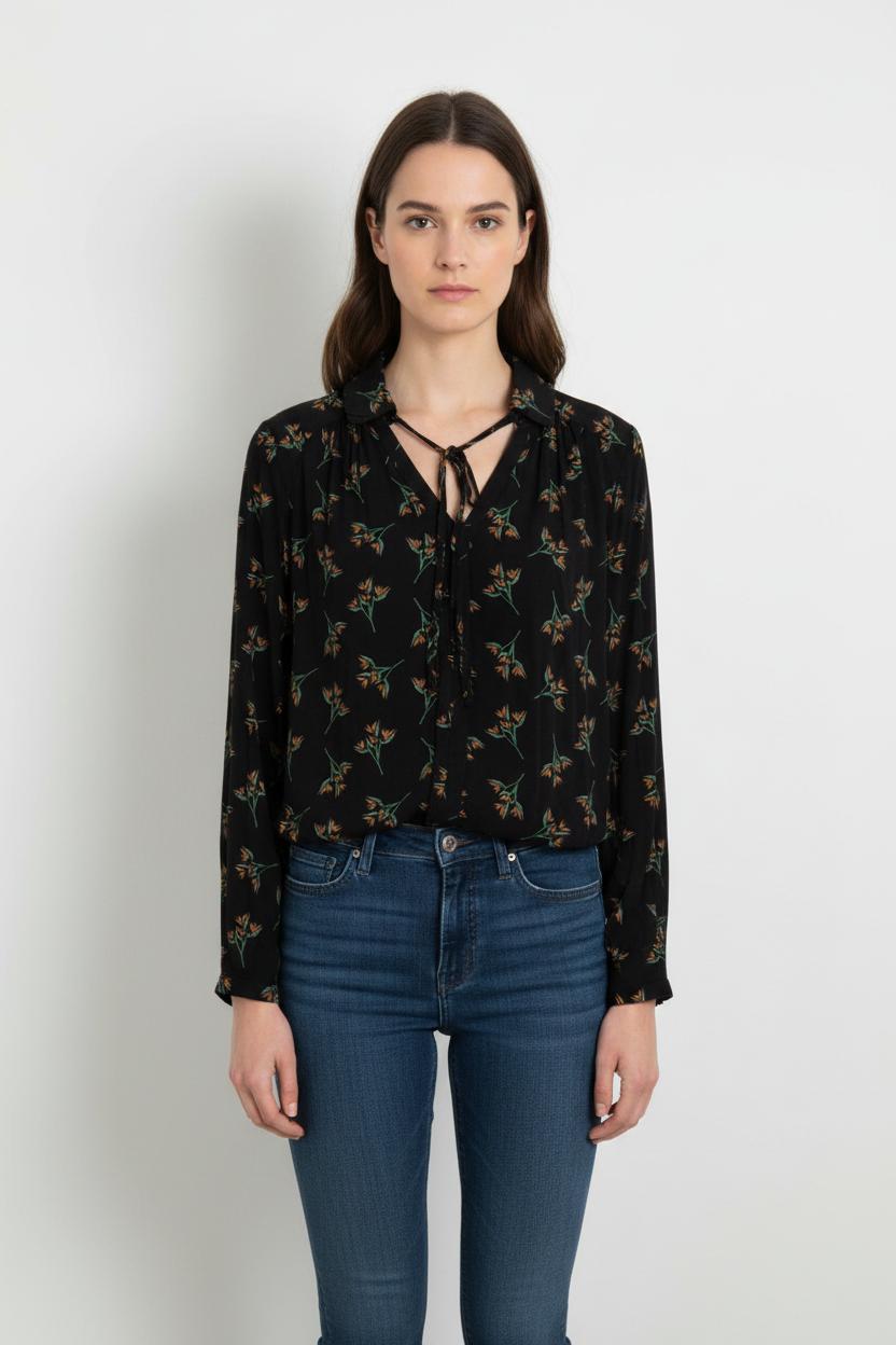 Blouse Noire - Taille M/38 de la marque ba&sh | PARAD101457 - Vendu par Paradigme - Image 1