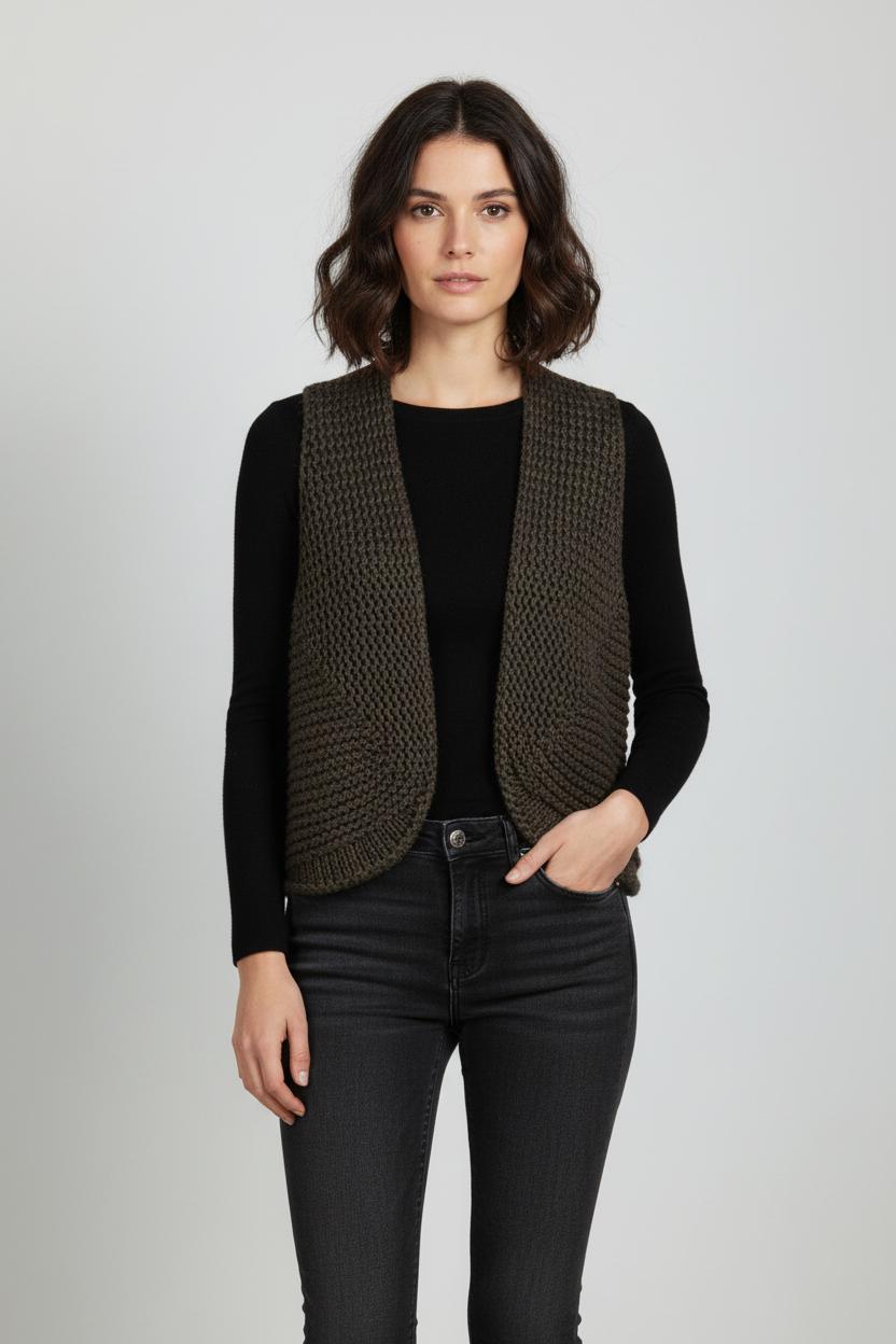 Gilet Marron - Taille M/38 de la marque Caroll | PARAD101460 - Vendu par Paradigme - Image 1