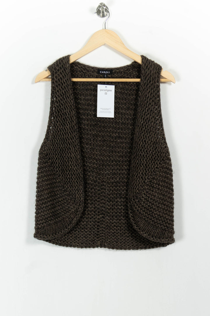 Gilet Marron - Taille M/38 de la marque Caroll | PARAD101460 - Vendu par Paradigme - Image 2