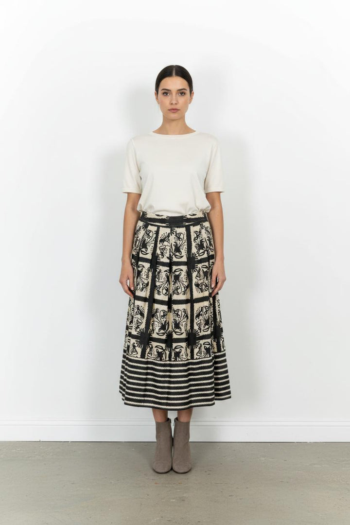 Jupe Longue Noire et Blanche - Taille XS/34 de la marque Stella Forest | PARAD101461 - Vendu par Paradigme - Image 1